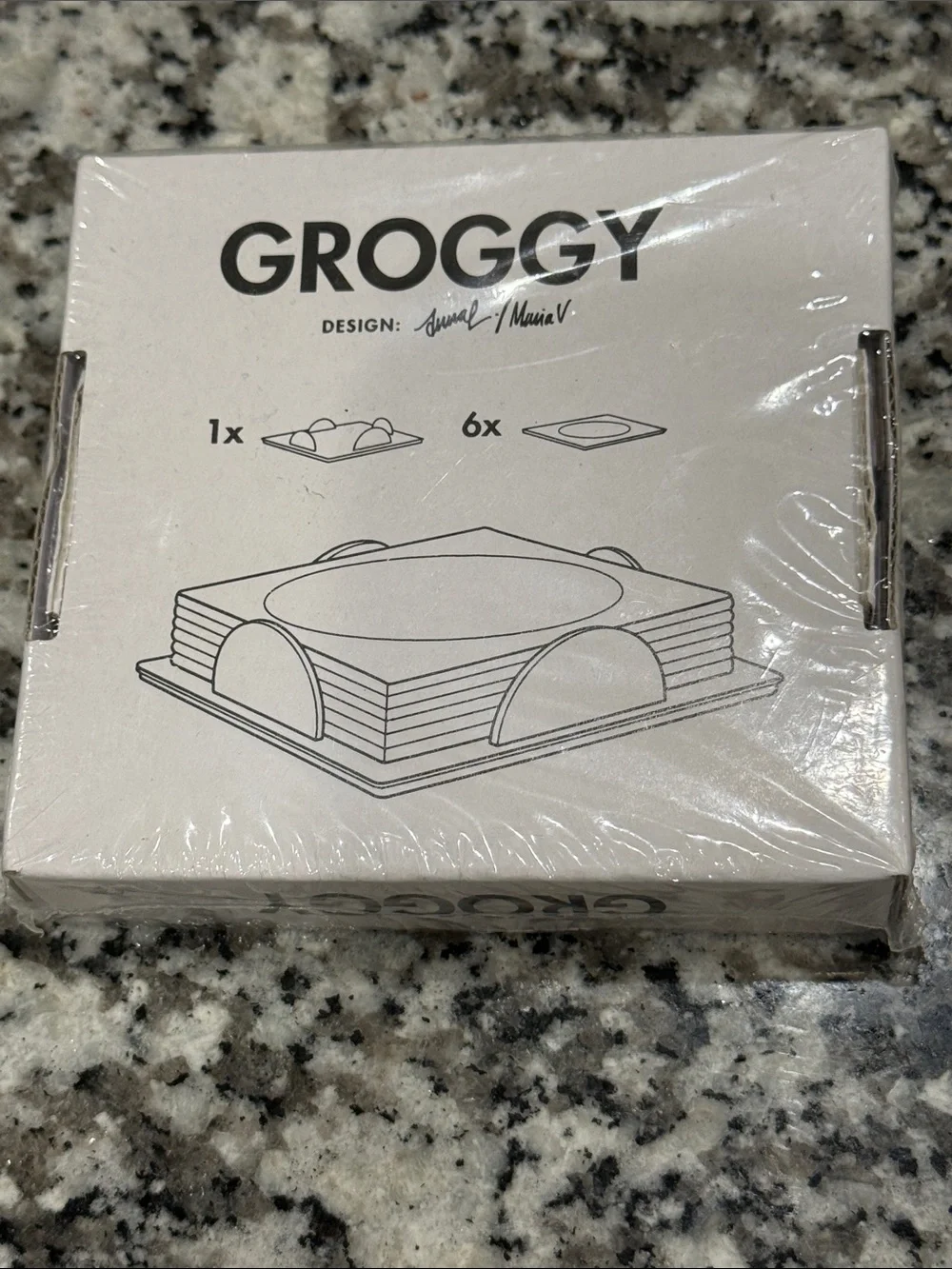 Groggy silver coasters … set of 6 from IKEA … NIP